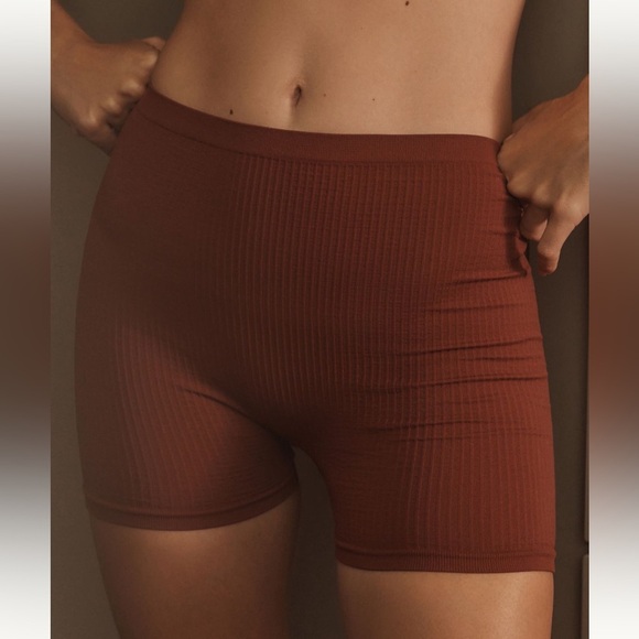 Anthropologie Other - Anthropologie Regan Seamless Boyshorts l/xl in wine NWT